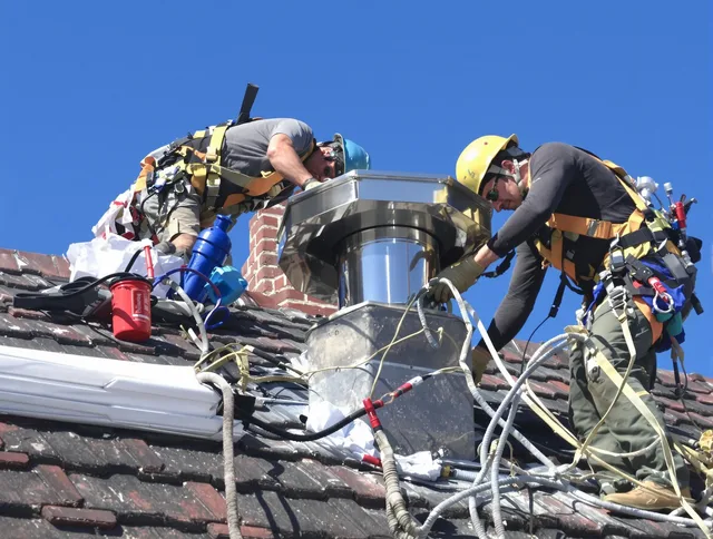 Protective chimney cap installed by Farmington Chimney Sweep in Farmington, CT