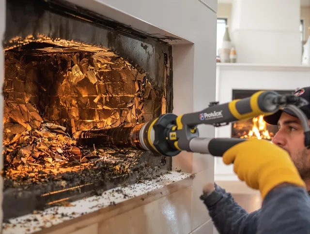 Professional chimney cleaning by Farmington Chimney Sweep in Farmington, CT