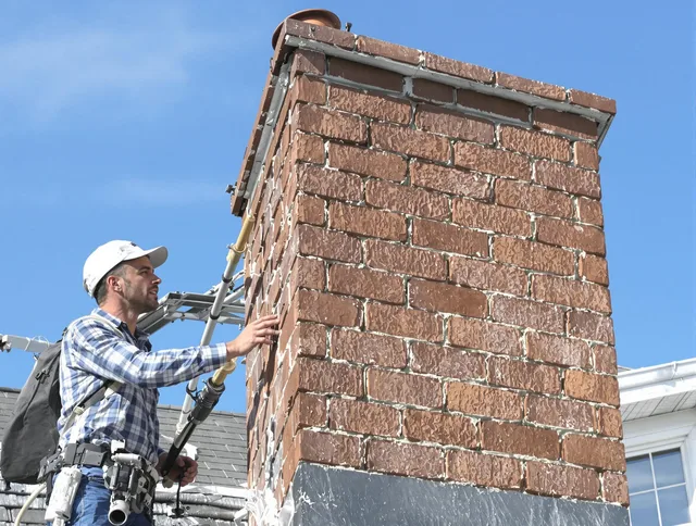 Brickwork for a chimney rebuild by Farmington Chimney Sweep in Farmington, CT