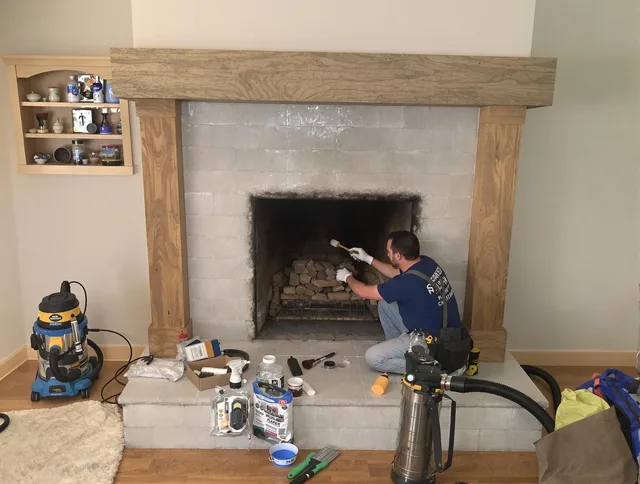 Detailed creosote removal process by Farmington Chimney Sweep in Farmington, CT