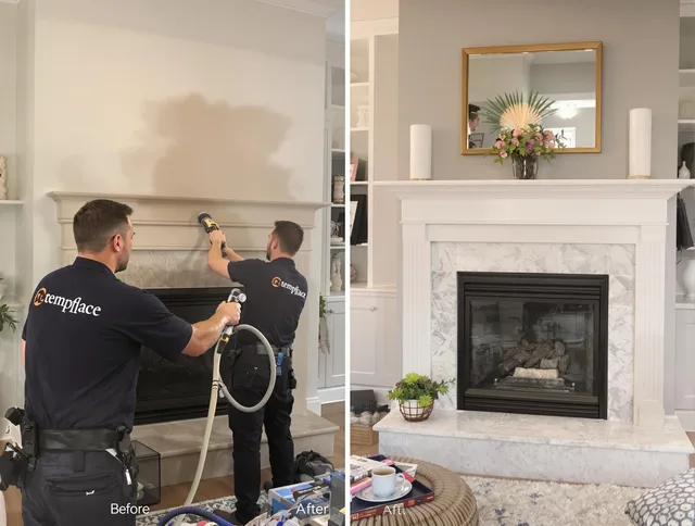 Professional soot removal by Farmington Chimney Sweep team in Farmington, CT